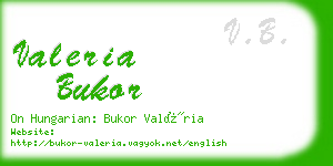 valeria bukor business card